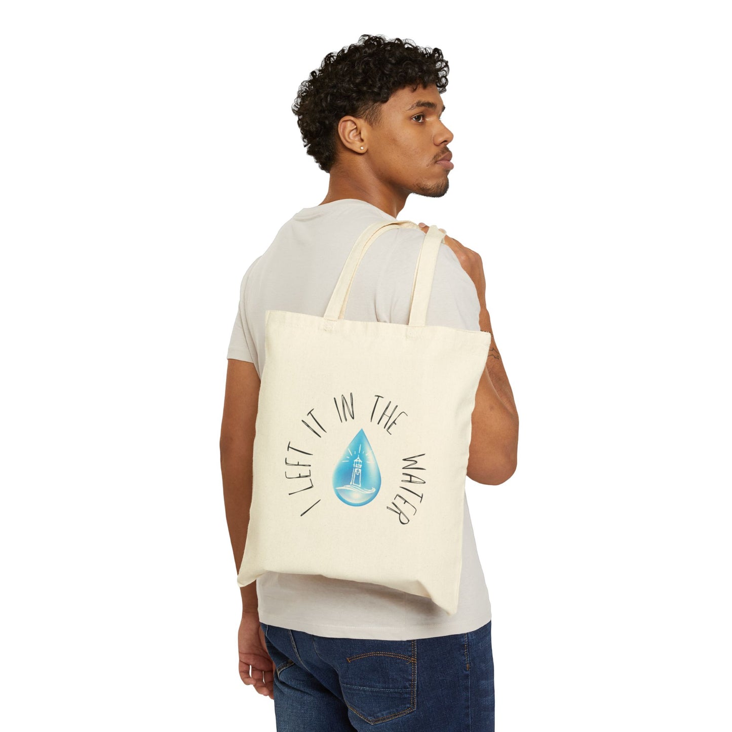 I Left It In The Water Cotton Canvas Tote Bag – Eco-Friendly Beach & Everyday Use