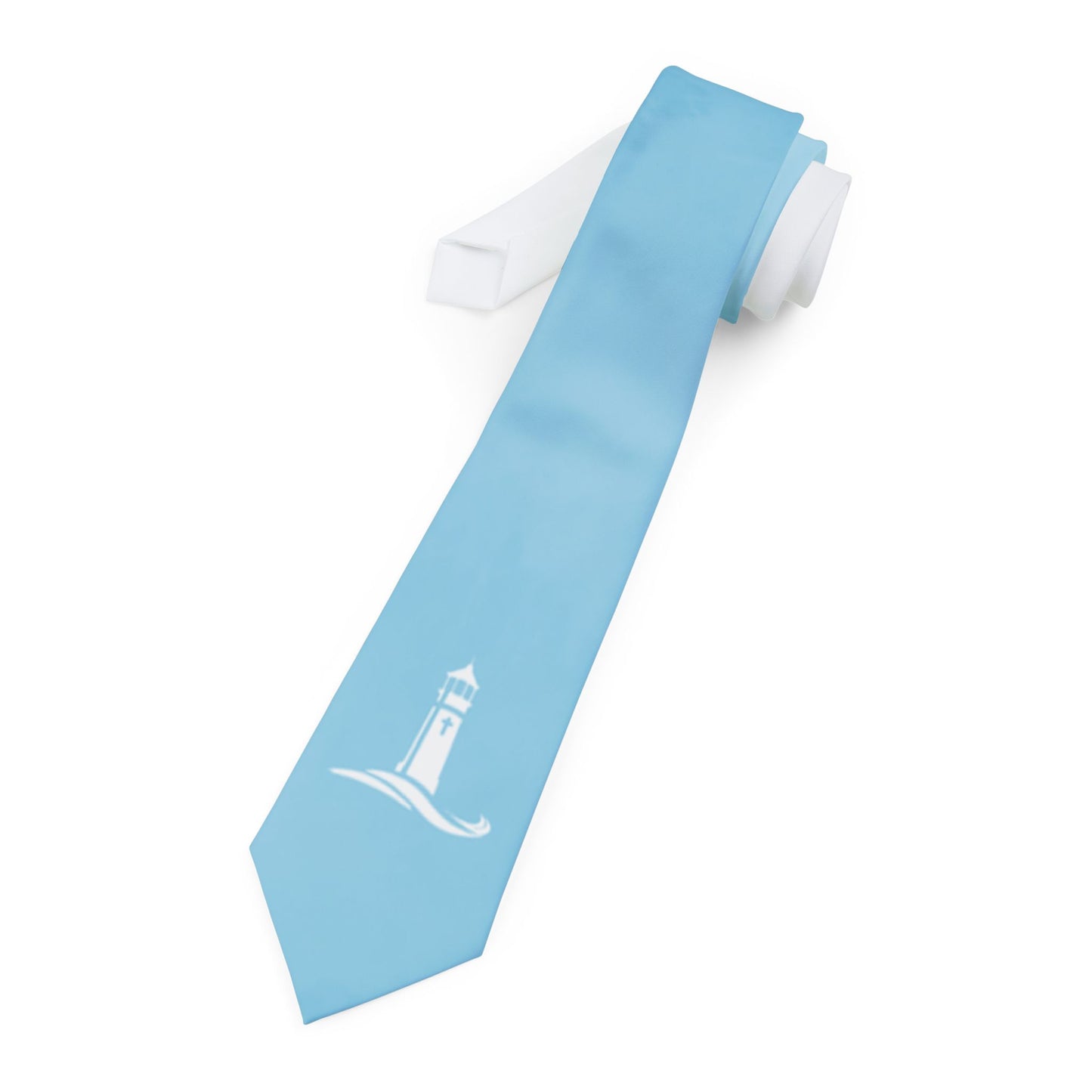 Lighthouse Blue Necktie – Stylish & Elegant Tie for Professional Events