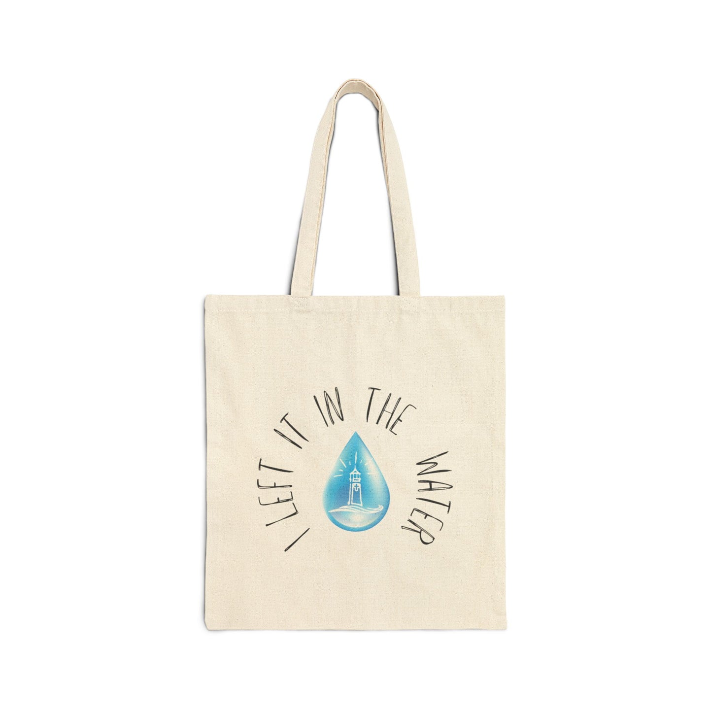 I Left It In The Water Cotton Canvas Tote Bag – Eco-Friendly Beach & Everyday Use