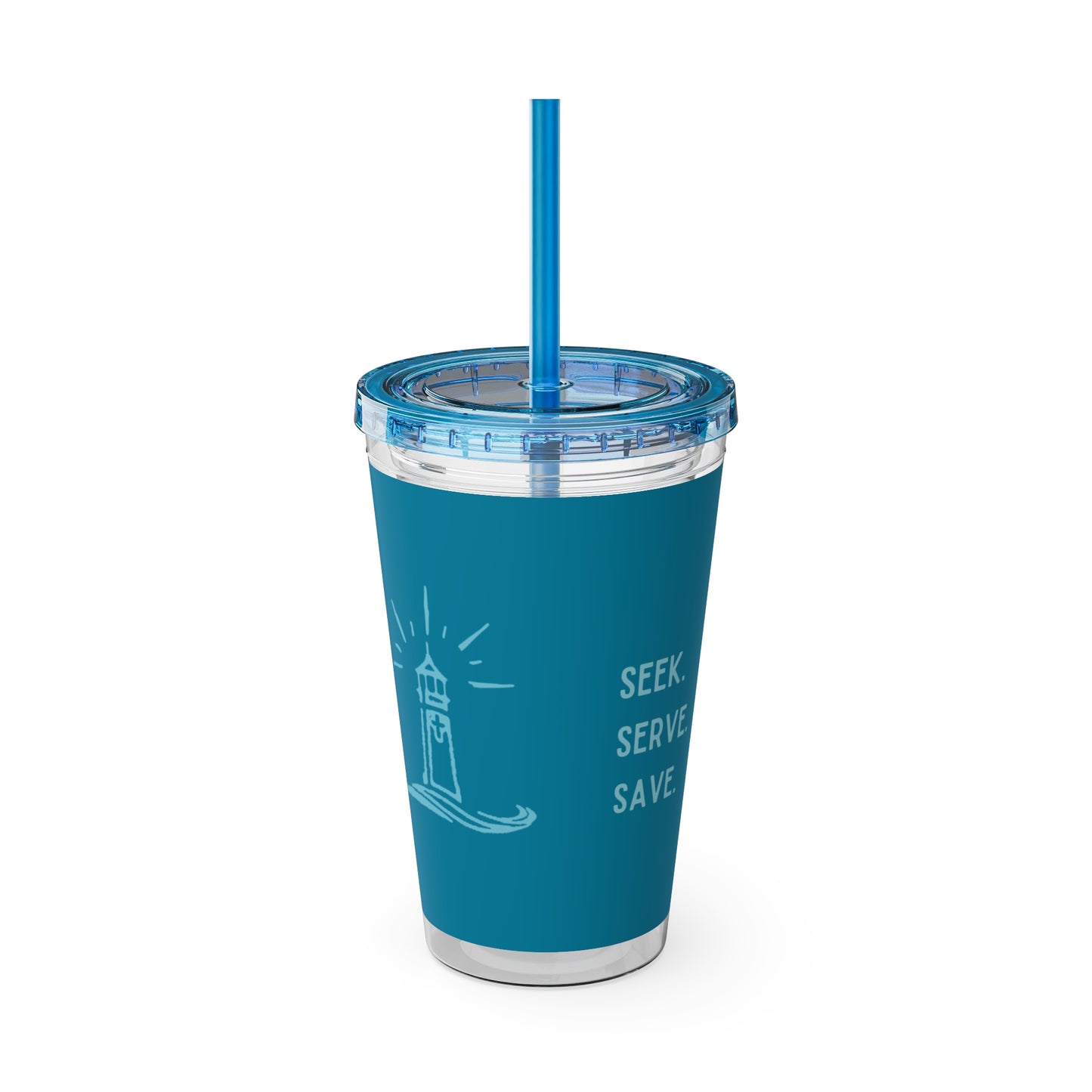 Logo Cup with Straw